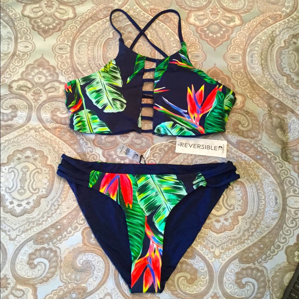 NWT!  TiniBikini reversible two piece swimsuit!